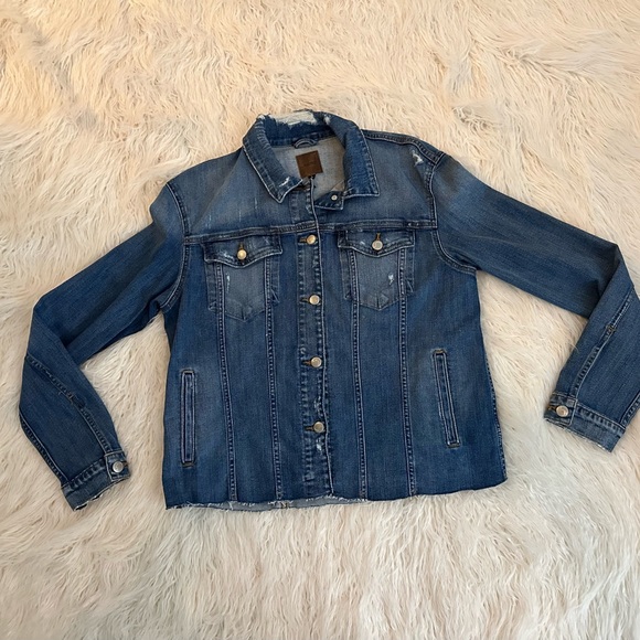 Joe's Jeans Whitney Distressed Cutoff Raw Hem Jean Jacket NWT size Large - Picture 5 of 16